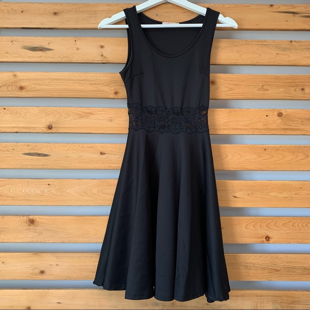 Black dress with lace